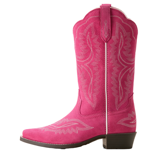 Ariat Youth Girl's Casanova Haute Pink Suede Western Boot 10053780