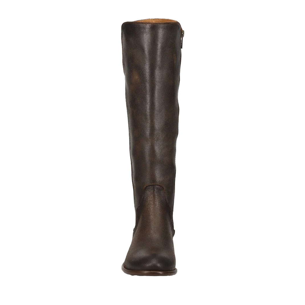 Frye Ladies Carson Piping Chocolate Tall Western Boots FR41360-CHOC