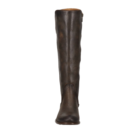 Frye Ladies Carson Piping Chocolate Tall Western Boots FR41360-CHOC