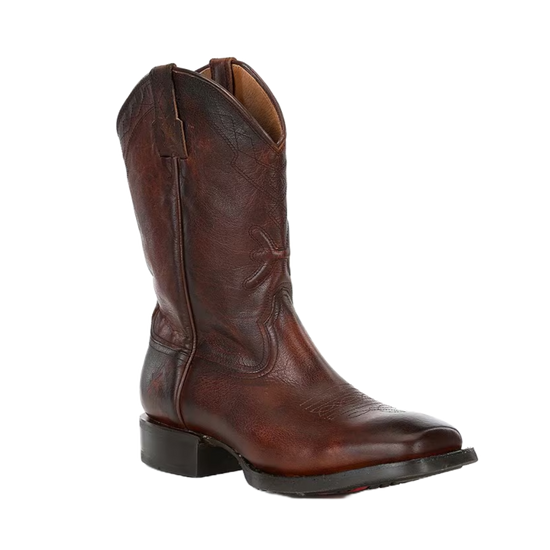 Frye Men's Hauser Logo Stitch Tobacco Briana Leather Boots FR41587-TOBC