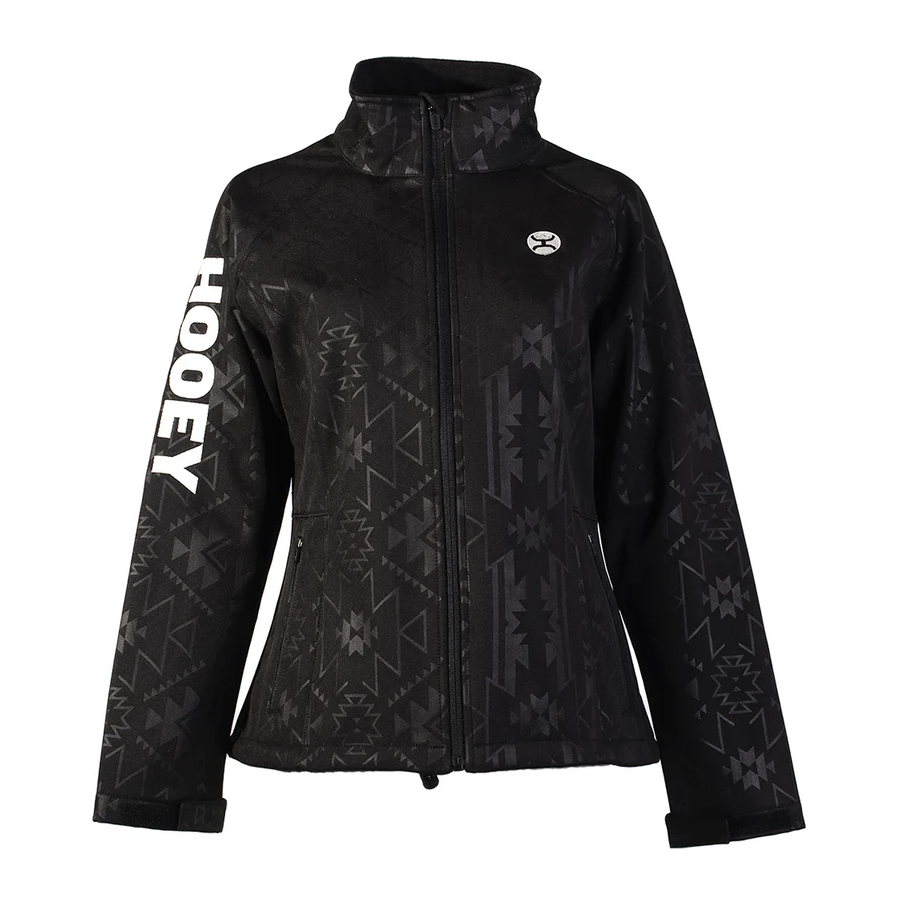 Hooey Ladies Aztec Pattern Black Softshell Jacket HJ111BKAZ