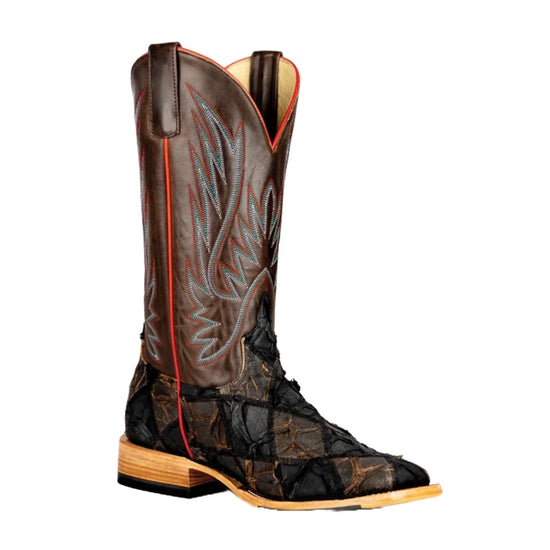Horse Power Top Hand Men's Toasted Big Bass Patchwork Boots HP8064