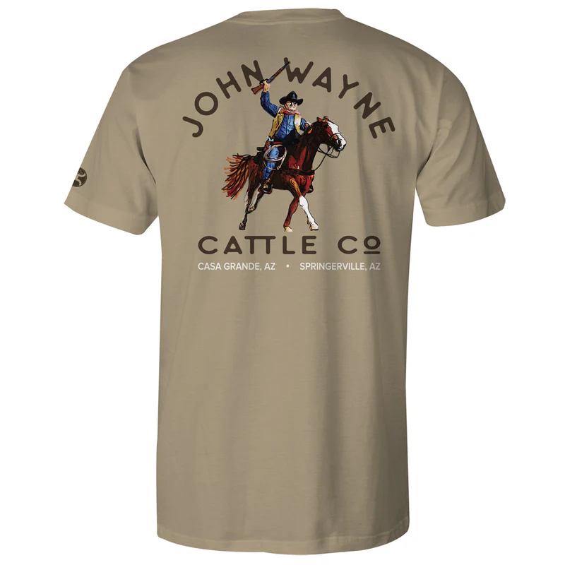 Hooey Men's John Wayne Light Tan Graphic T-Shirt HT1732TN