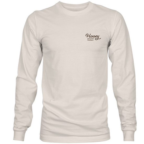 Hooey Men's Root's Graphic Cream Long Sleeve T-Shirt HT1813CR