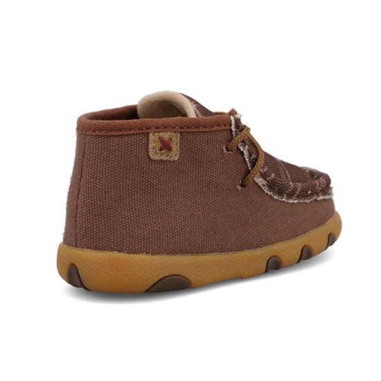 Twisted X Infant's Chukka Dark Brown & White Driving Moc ICA0042