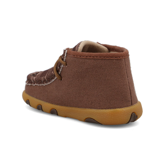 Twisted X Infant's Chukka Dark Brown & White Driving Moc ICA0042