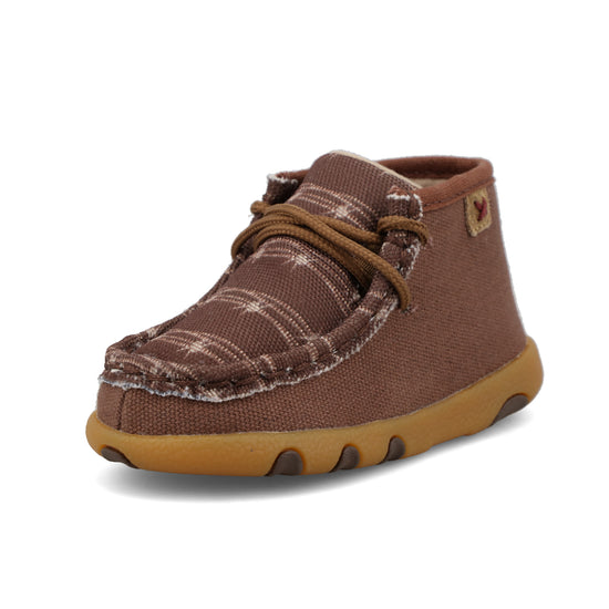 Twisted X Infant's Chukka Dark Brown & White Driving Moc ICA0042