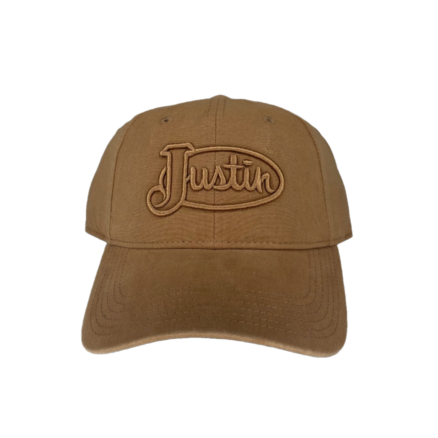 Justin Men's 6-Panel Logo Embroidery Khaki Cap JCBC714-KHAKI