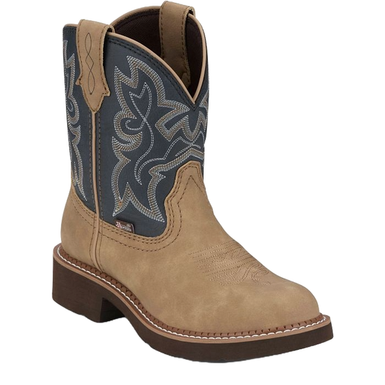 Justin Ladies Kay 8 Inch Honey & Denim Western Boot GY9550