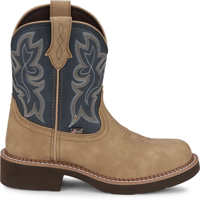 Justin Ladies Kay 8 Inch Honey & Denim Western Boot GY9550