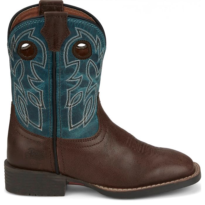 Justin Children's Bowline Junior Sapphire Blue Western Boots JK7524