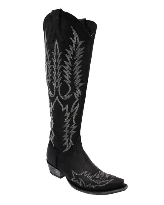 Old Gringo® Ladies Mayra Bis Black & Silver Tall Boots L1213-15