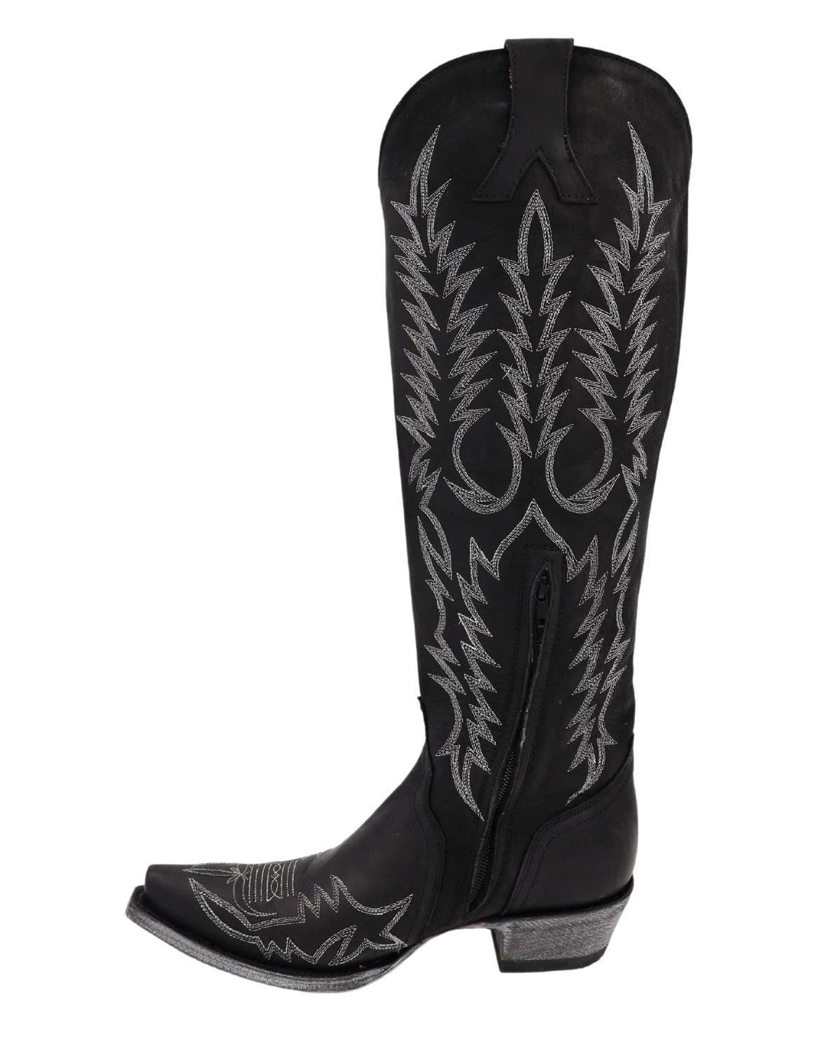 Old Gringo® Ladies Mayra Bis Black & Silver Tall Boots L1213-15