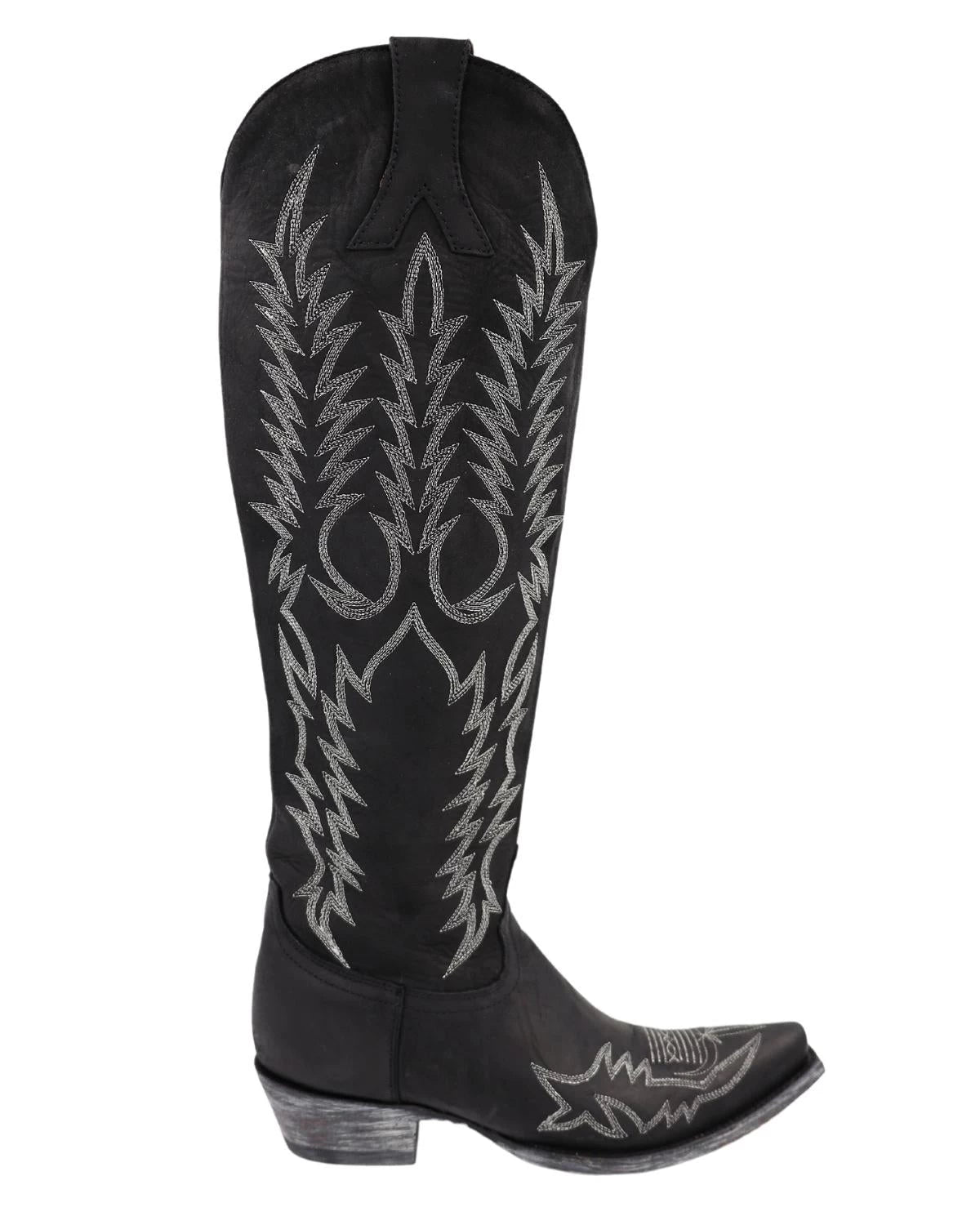 Old Gringo® Ladies Mayra Bis Black & Silver Tall Boots L1213-15