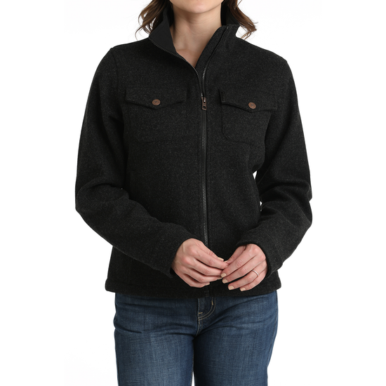 Cinch Ladies Knit Trucker Black Jacket MAJ9904001