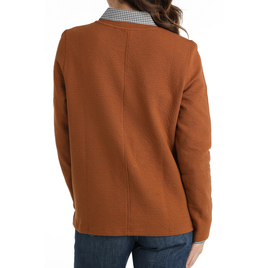 Cinch Ladies Copper Brown Textured Pullover Sweatshirt MAK9205001