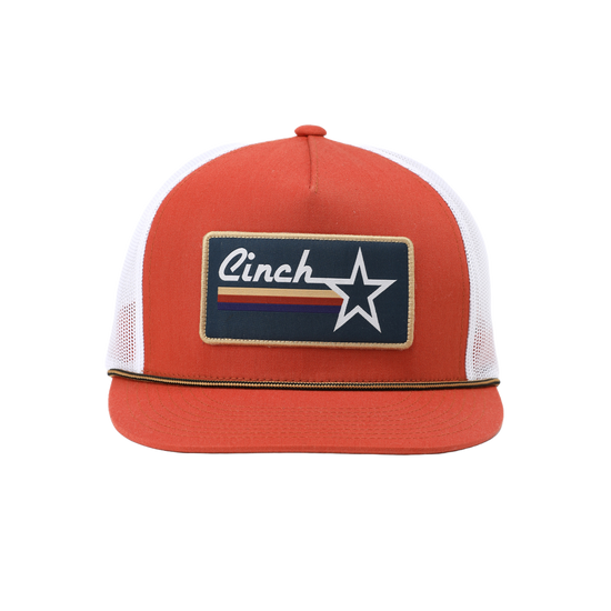 Cinch Men's Logo 5-Panel Orange Snapback Hat MCC0600206