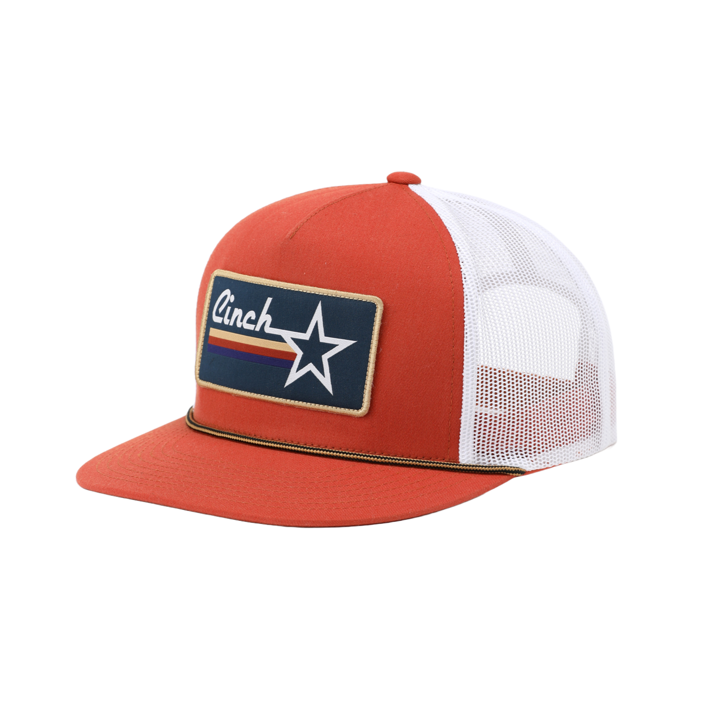 Cinch Men's Logo 5-Panel Orange Snapback Hat MCC0600206