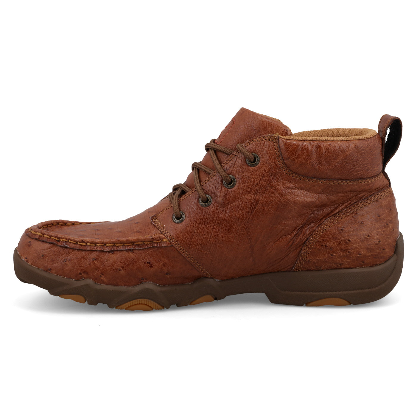 Twisted X Men's Chukka Ultralite X Driving Moc Chestnut Ostrich Boots MDMU006