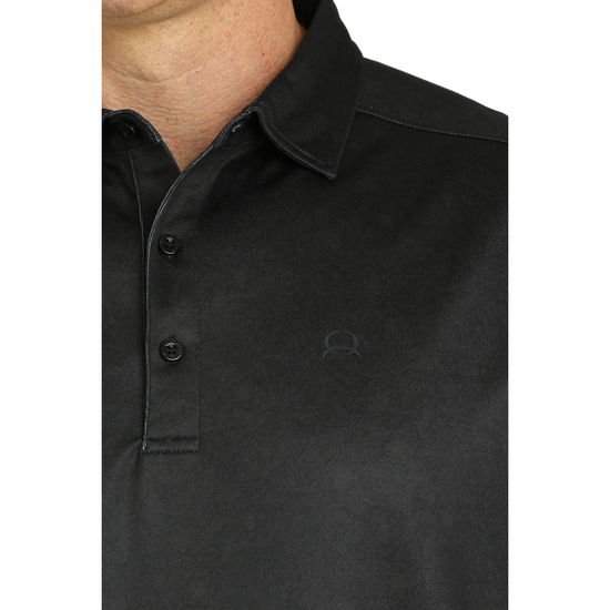 Cinch Men's Black Short Sleeve Arenaflex Polo MTK1863040