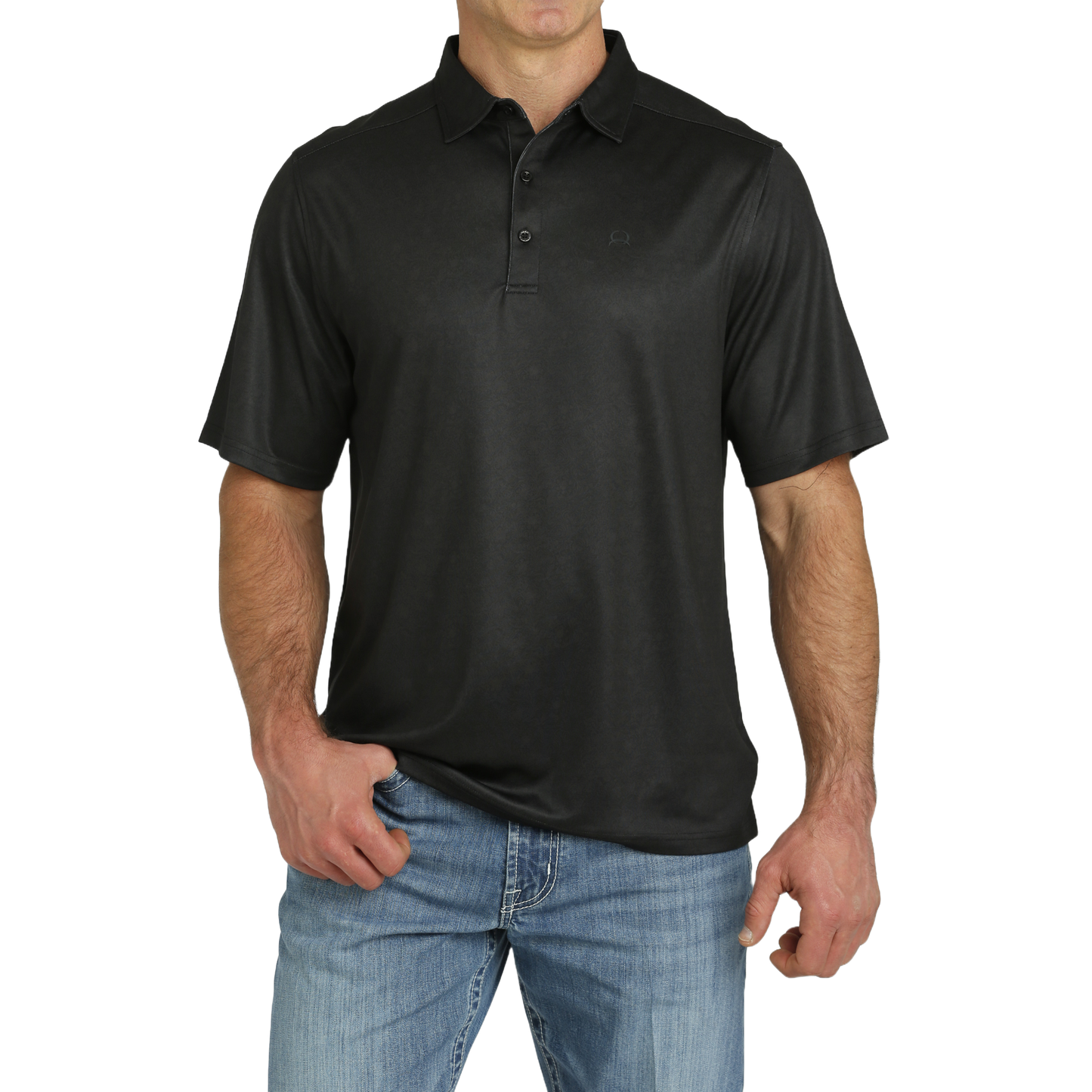 Cinch Men's Black Short Sleeve Arenaflex Polo MTK1863040