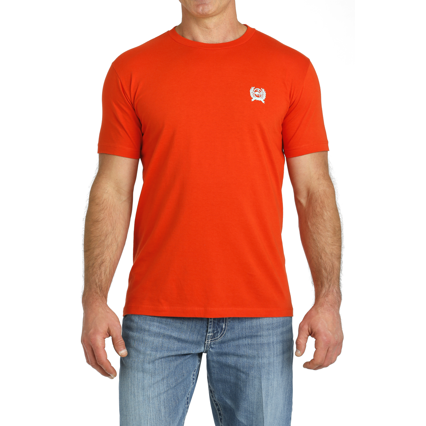 Cinch Men's Red Ranch Supply Logo Graphic T-Shirt MTT1690618