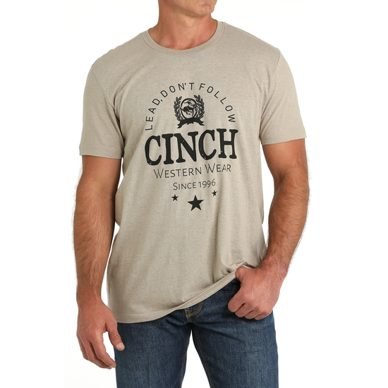 Cinch Men's Khaki Classic Logo T-Shirt MTT1690635