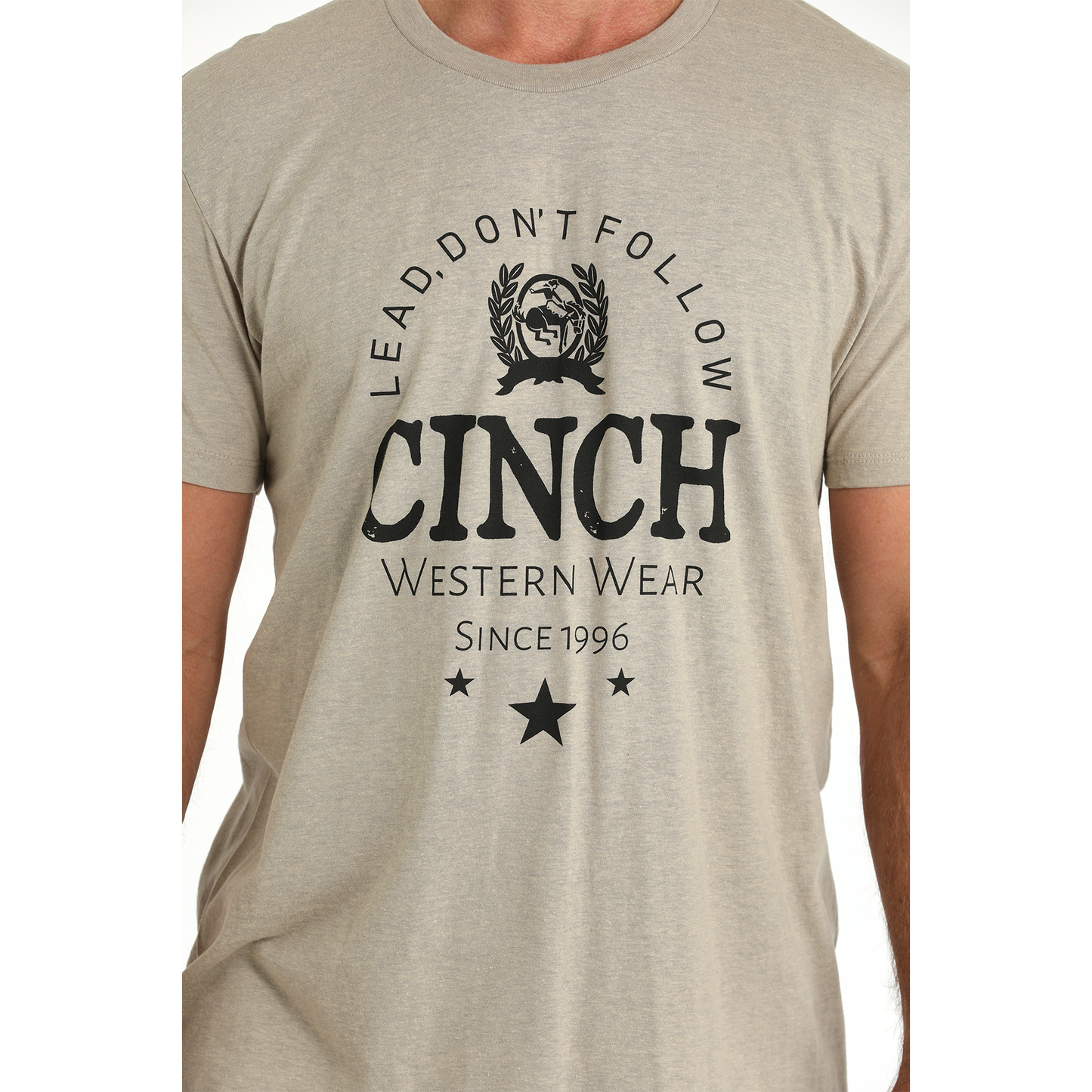 Cinch Men's Khaki Classic Logo T-Shirt MTT1690635