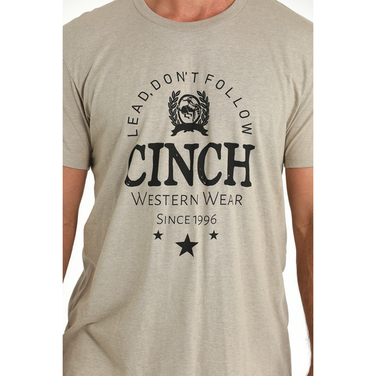 Cinch Men's Khaki Classic Logo T-Shirt MTT1690635