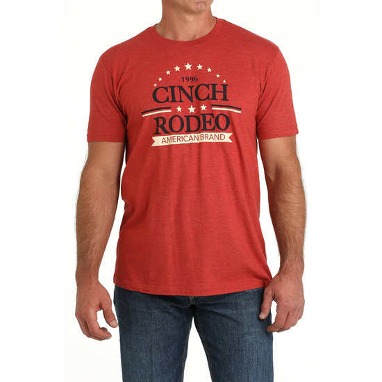 Cinch Men's Rodeo Logo Red Short Sleeve T-Shirt MTT1690636