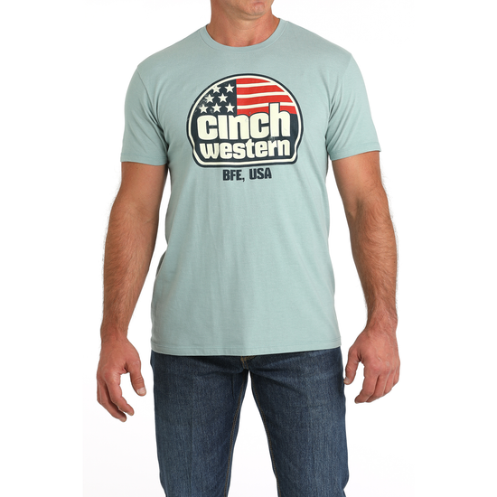 Cinch Men's Short Sleeve Logo Graphic Green T-Shirt MTT1690637