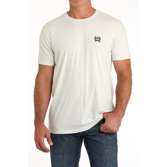 Cinch Men's White "Rifle Club" Graphic Short Sleeve T-Shirt MTT1690645