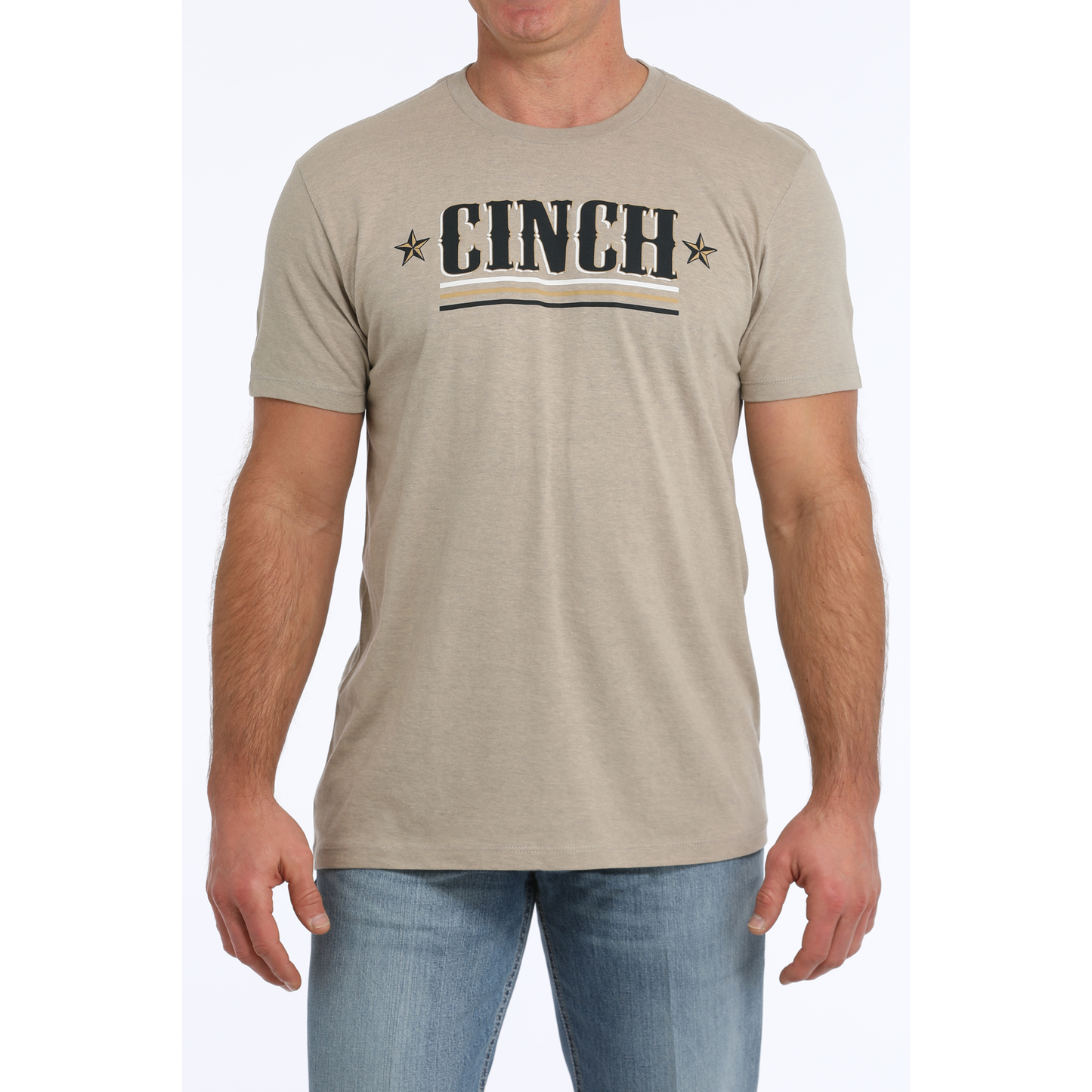 Cinch Men's Logo Cream Graphic T-Shirt MTT1690653