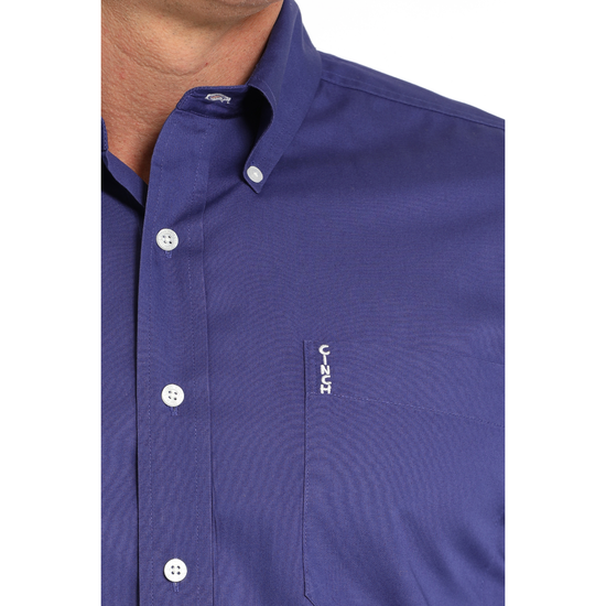 Cinch Men's Solid Purple Button Down Shirt MTW1347121