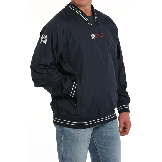 Cinch Men's Throwback Raglan Wind Pullover Navy Shirt MWJ1919002