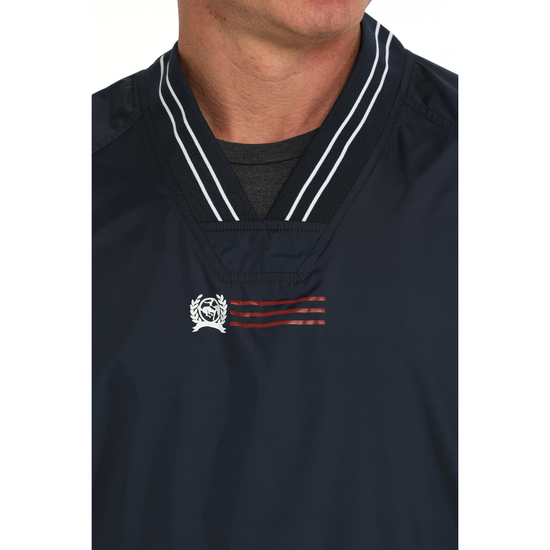 Cinch Men's Throwback Raglan Wind Pullover Navy Shirt MWJ1919002