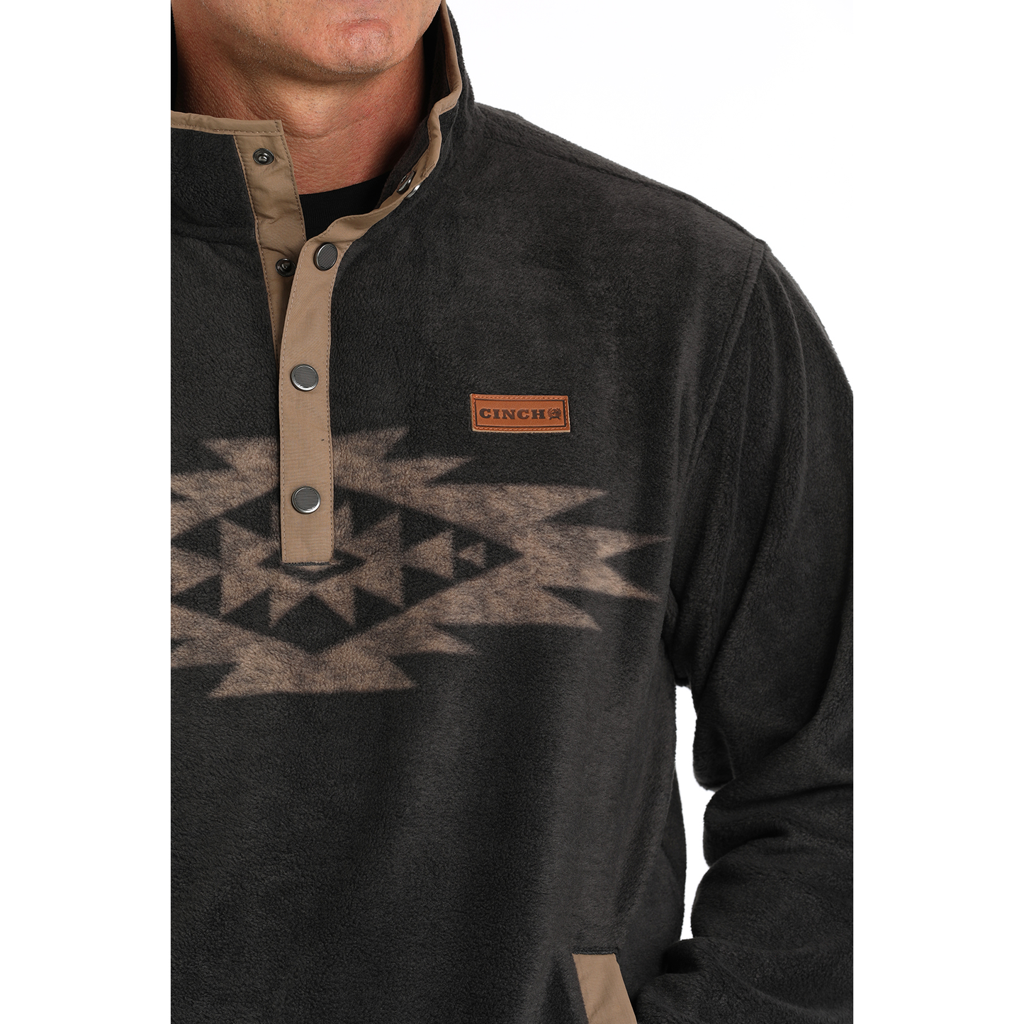 Cinch Men's Charcoal Polar Fleece Pullover MWK1912001