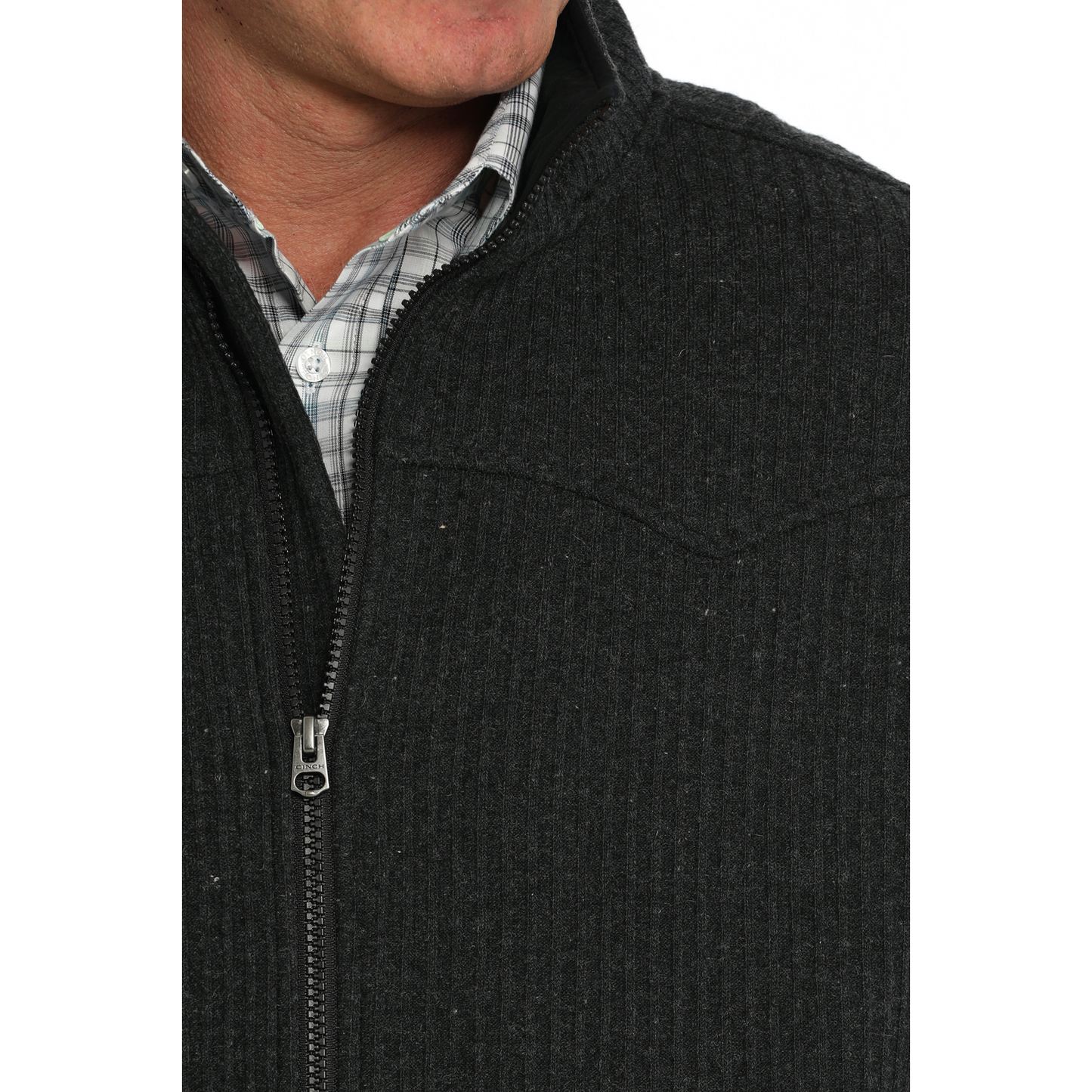 Cinch Men's Bonded Black Wooly Vest MWV1909001