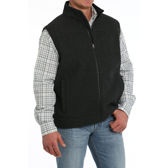 Cinch Men's Bonded Black Wooly Vest MWV1909001