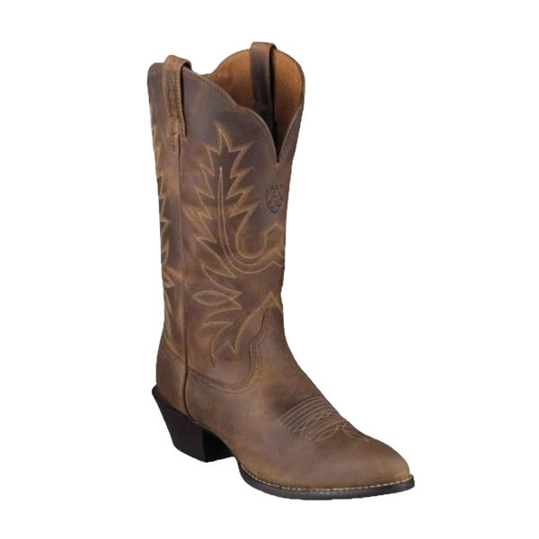 Ariat Ladies Heritage Western R Toe Boot Distressed Brown