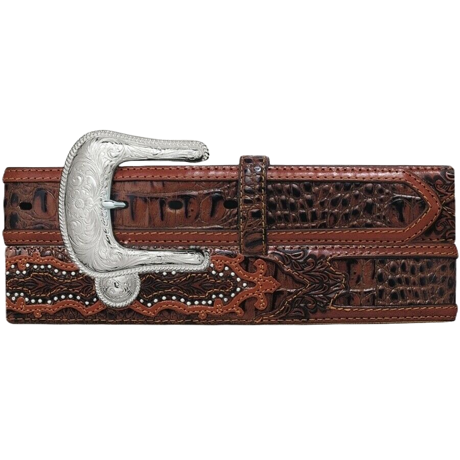 Tony Lama Aged Bark Southern Caiman Belt C41294 – Wild West Boot Store