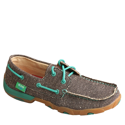 Twisted X Ladies Dust/Teal ECO Driving Moc WDM0085