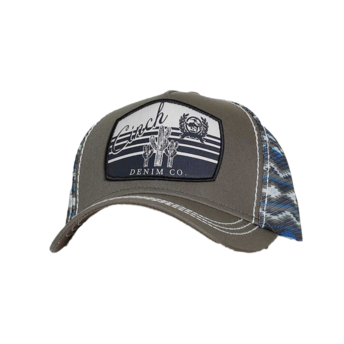 Cinch® Women's Blue Aztec and Olive Trucker Hat MHC7874034 – Wild