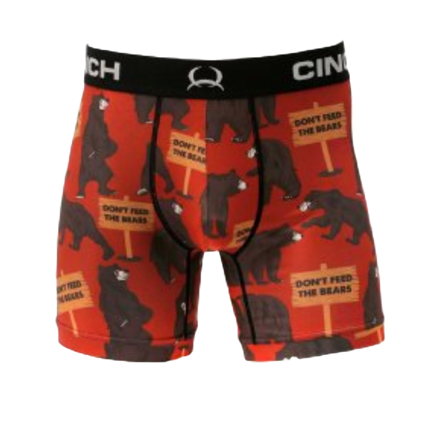 Cinch® Men's 6" Bears Red Boxer Briefs MXY6002028