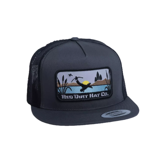 Red Dirt Hat Co. Ducks Graphic Black Western Trucker Cap RDHC-116