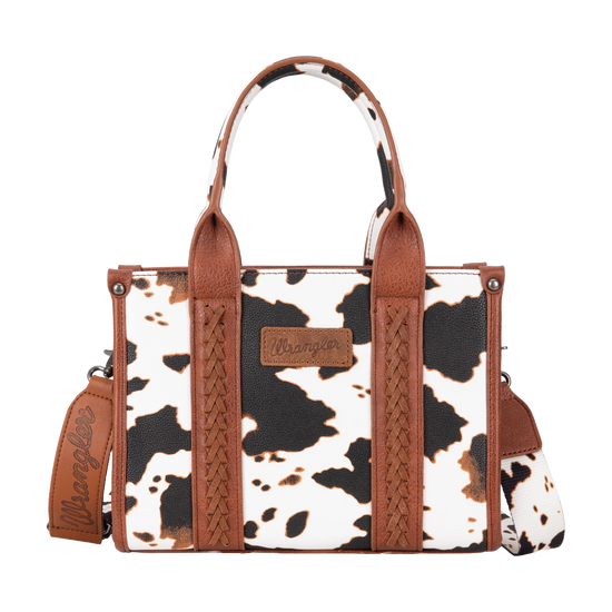 Wrangler Ladies Cow Print Concealed Carry Brown Tote Bag WG133-8120SBR