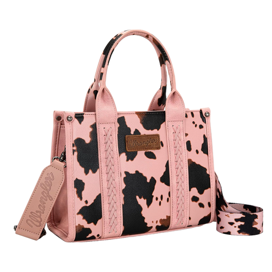 Wrangler Ladies Cow Print Concealed Carry Pink Tote Bag WG133-8120SPK