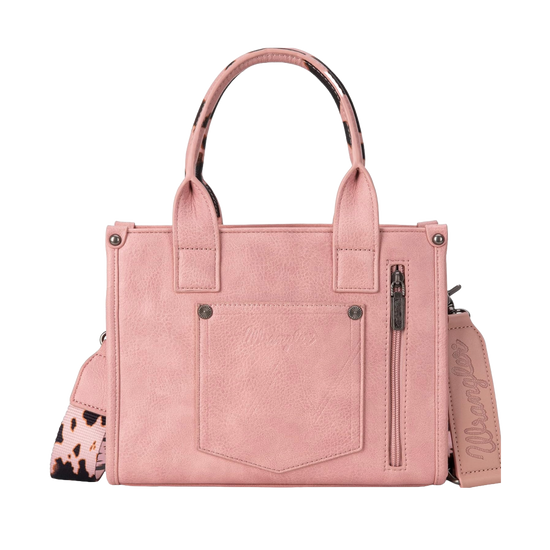 Wrangler Ladies Cow Print Concealed Carry Pink Tote Bag WG133-8120SPK