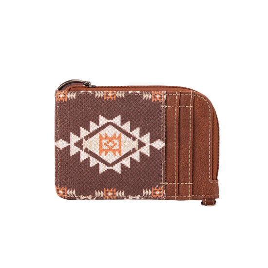 Wrangler Ladies Southwestern Mini Coffee Brown Card Case WG2203-W005CF