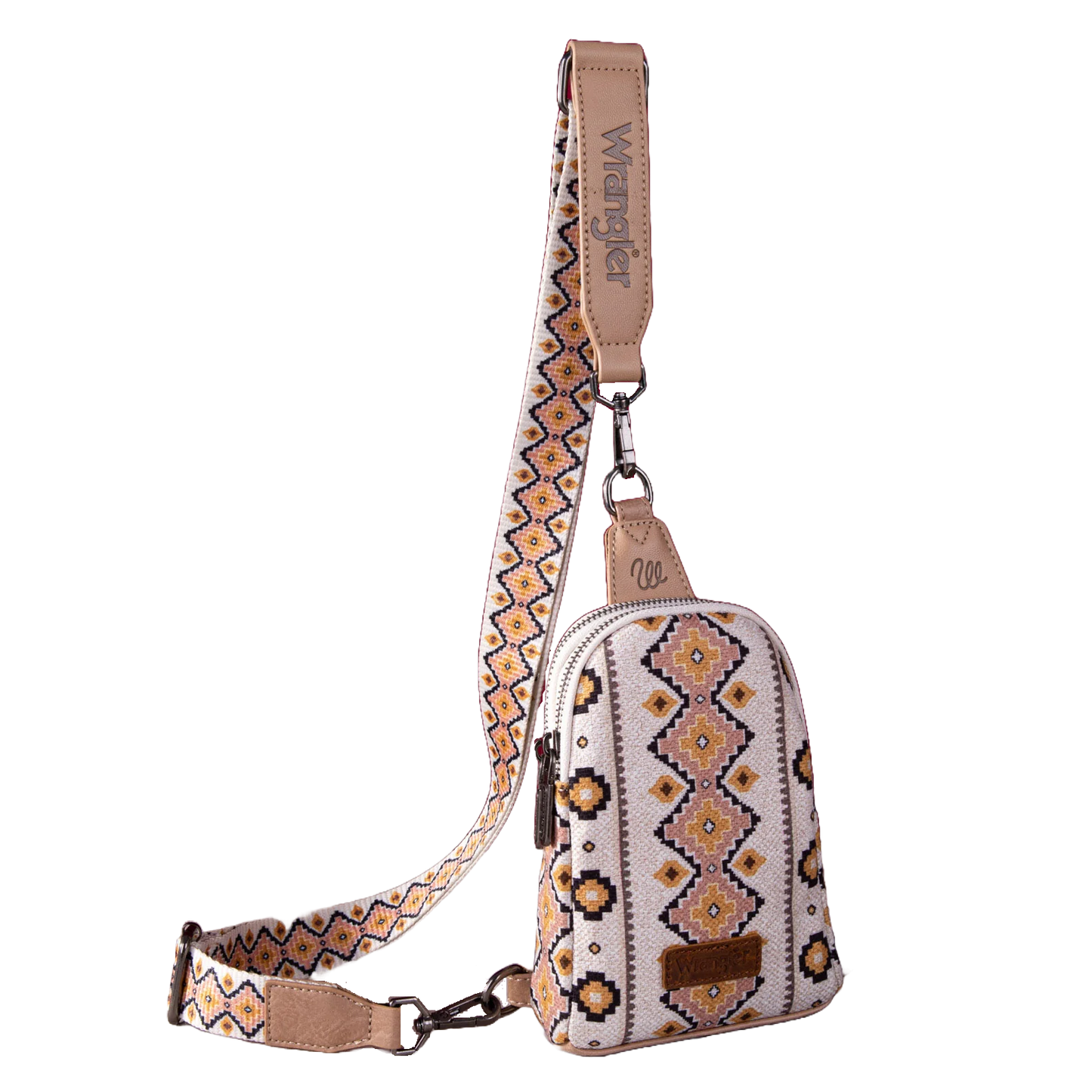 Wrangler Ladies Aztec Tan Sling Crossbody Bag WG2205-210TN